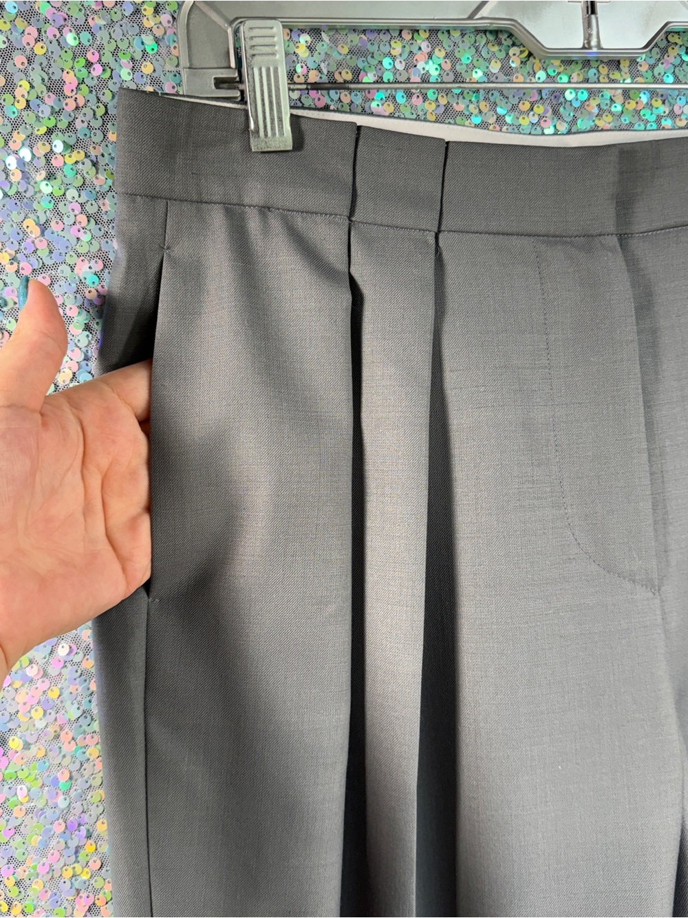 Frankie Shop Gray Pleated Trousers
